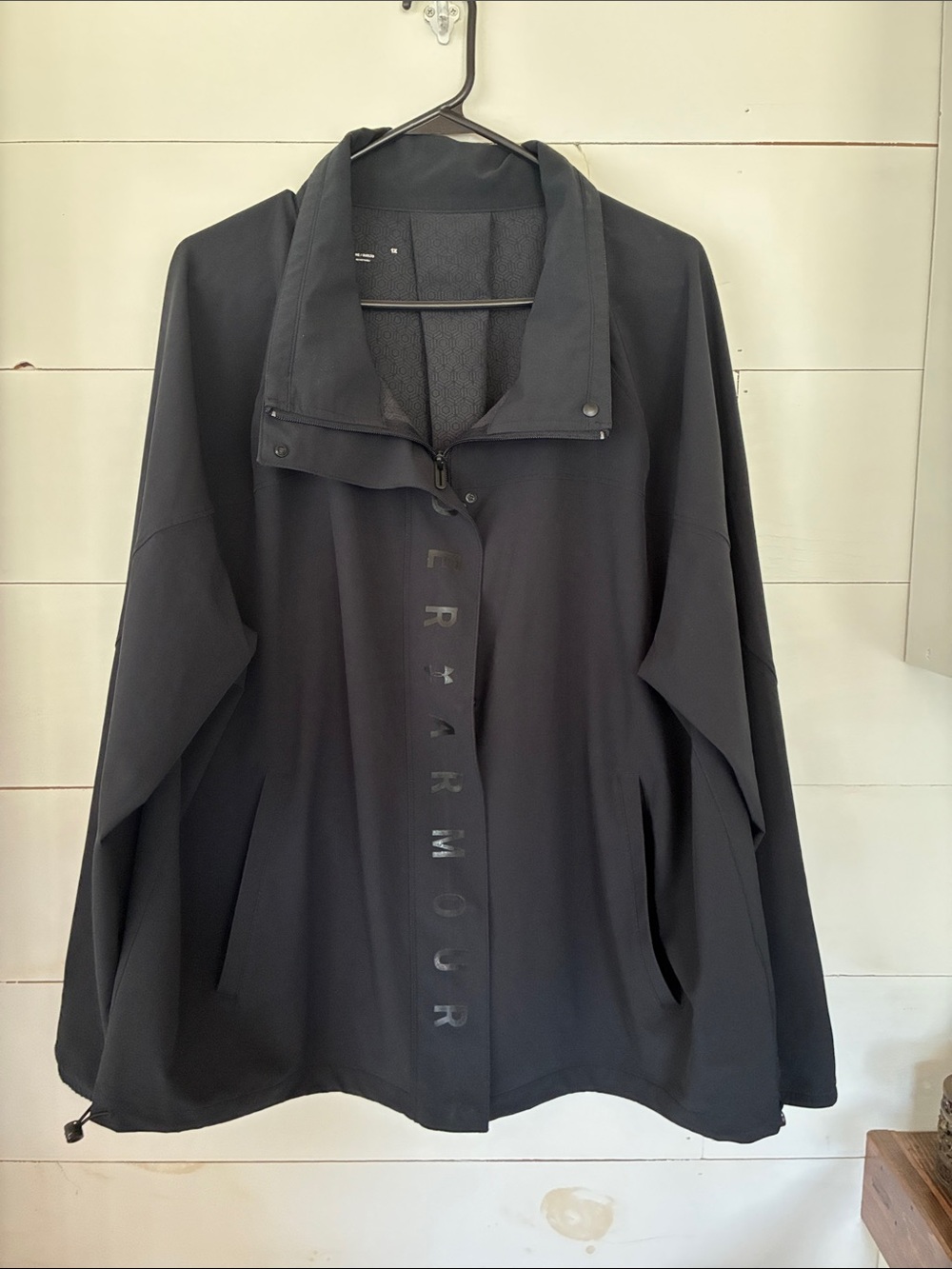 Under Armour Recover Woven Full Zip Black Jacket with Snap & Zip Placket Size 1X - Picture 1 of 8